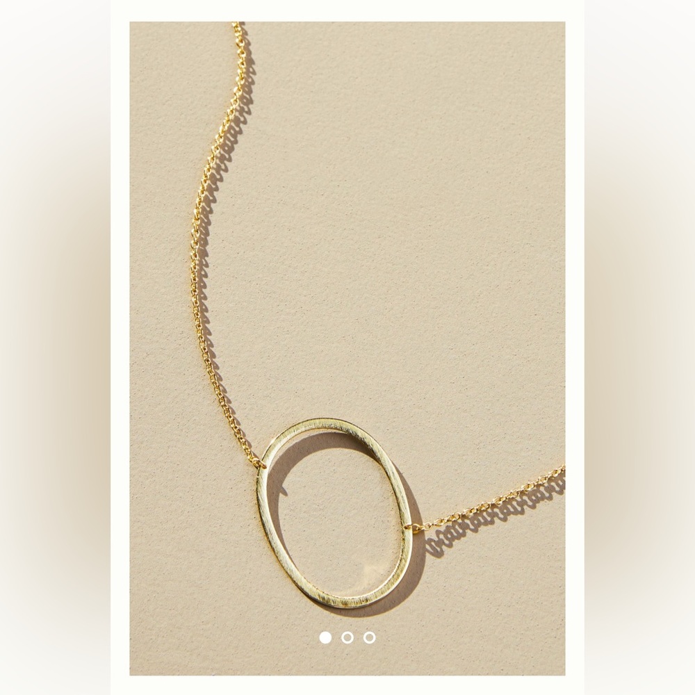 Anthropologie Monogram Pendant Necklace “O”